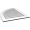 Ekena Millwork Quarter Round Top Left Surface Mount PVC Gable Vent w/ 3-1/2"W x 1"P Standard Frame, 28"W x 38"H GVPQL28X3801SN - alternate 4